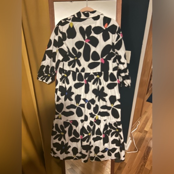 Anthropologie Maeve Bettina Tiered Shirt Dress Floral - Picture 4 of 5